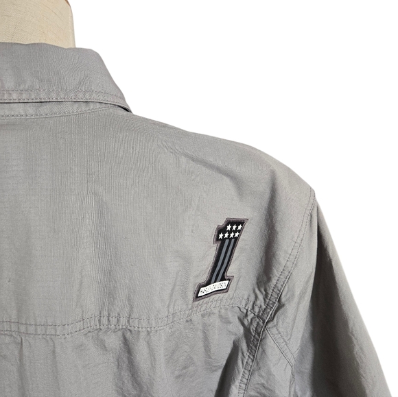 Harley Davidson Gray Logo Button-Up Men's Shirt - Picture 5 of 9